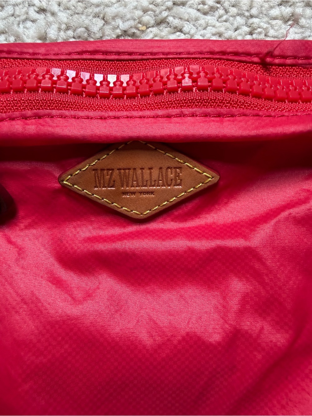 MZ Wallace Red Quilted Tote Bag - Spacious Everyday Carry - Picture 4 of 11